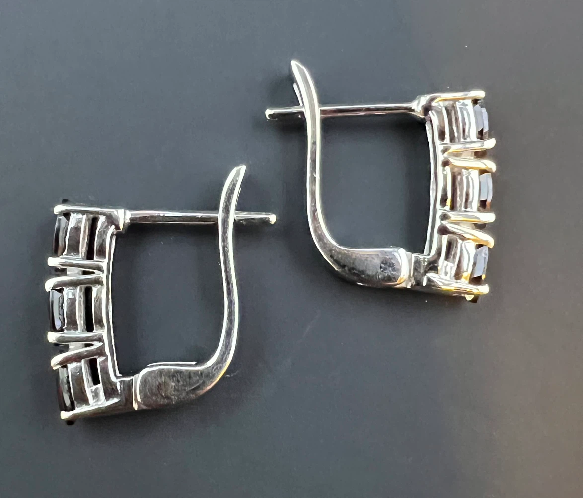 Brand New Red Garnet Sterling Silver Earrings - photo 2