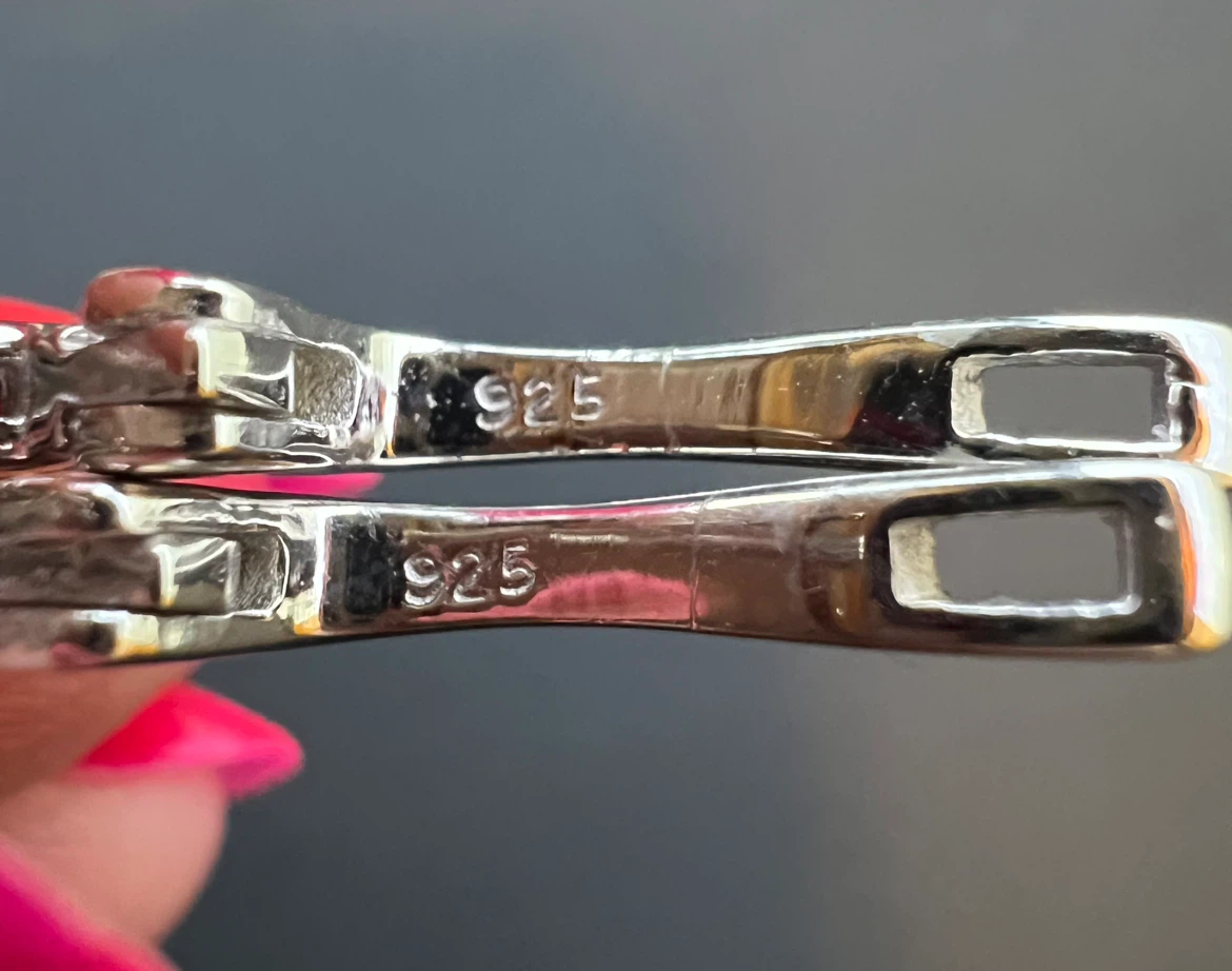 Brand New Red Garnet Sterling Silver Earrings - photo 3