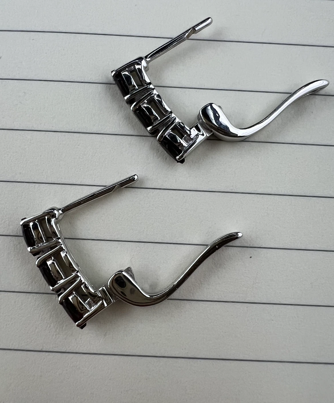 Brand New Red Garnet Sterling Silver Earrings - photo 5