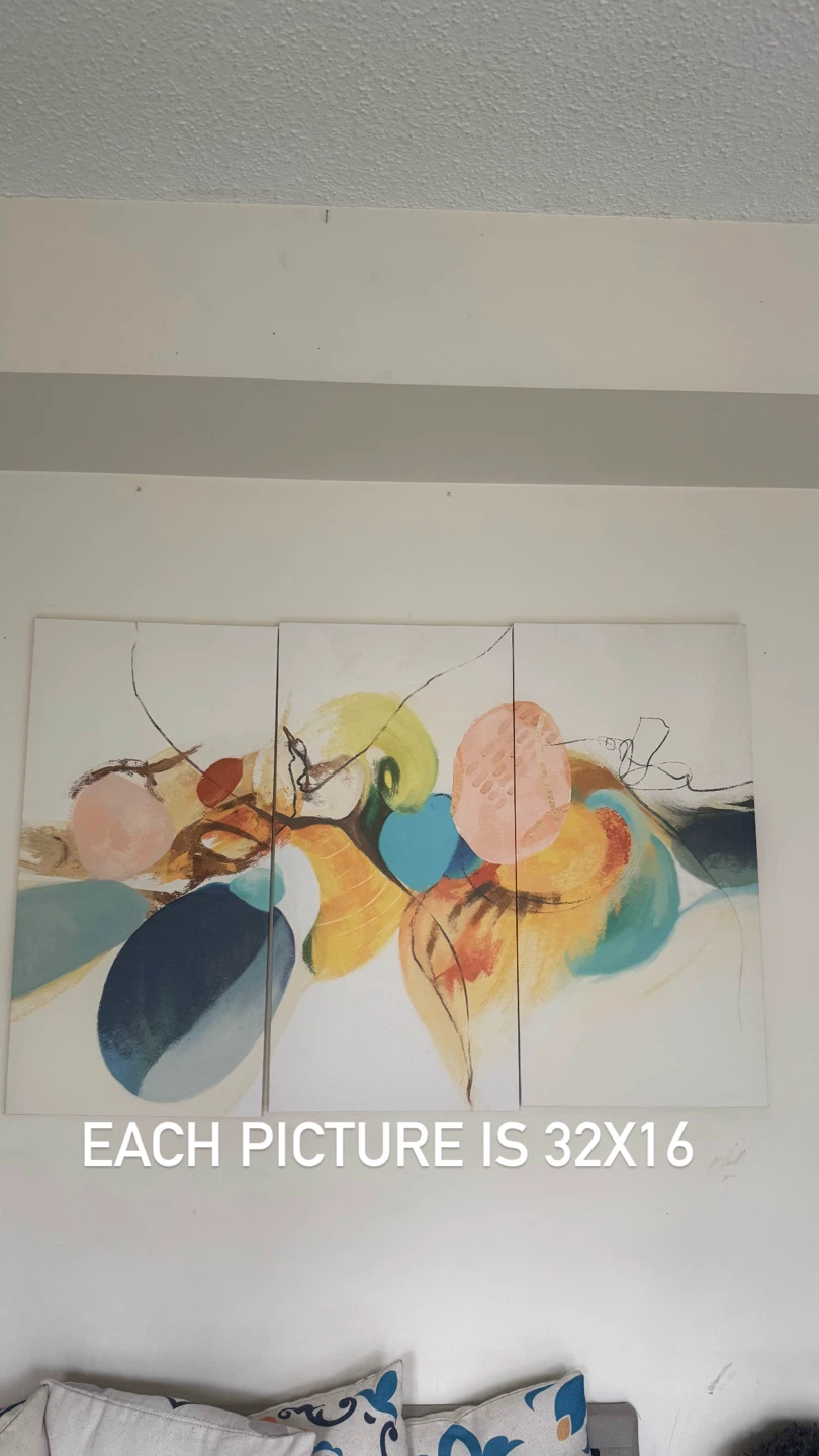 Assorted sizes of wall art