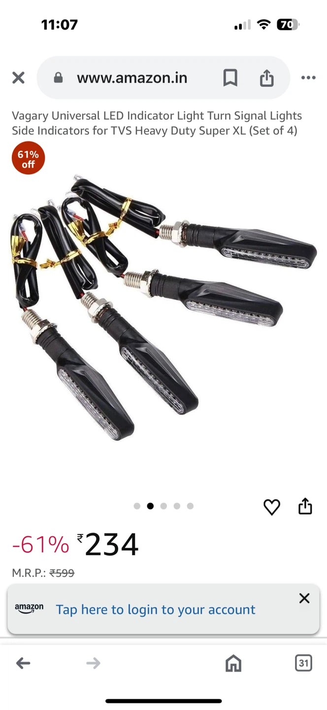 Motorcycle LED Turn Signals (Set of 4) - photo 2
