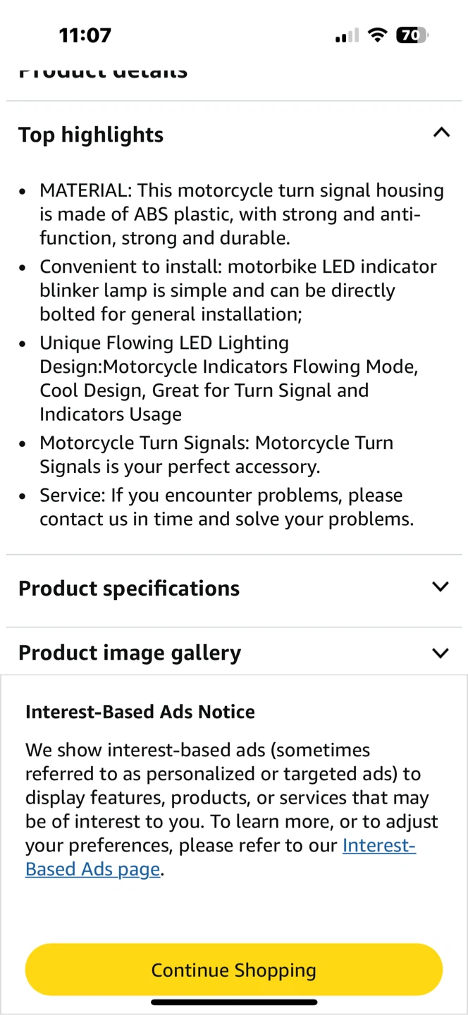 Motorcycle LED Turn Signals (Set of 4) - photo 5