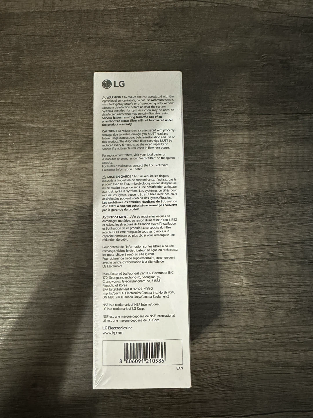LG Water Filter LT1000P Replacement Cartridge - photo 2