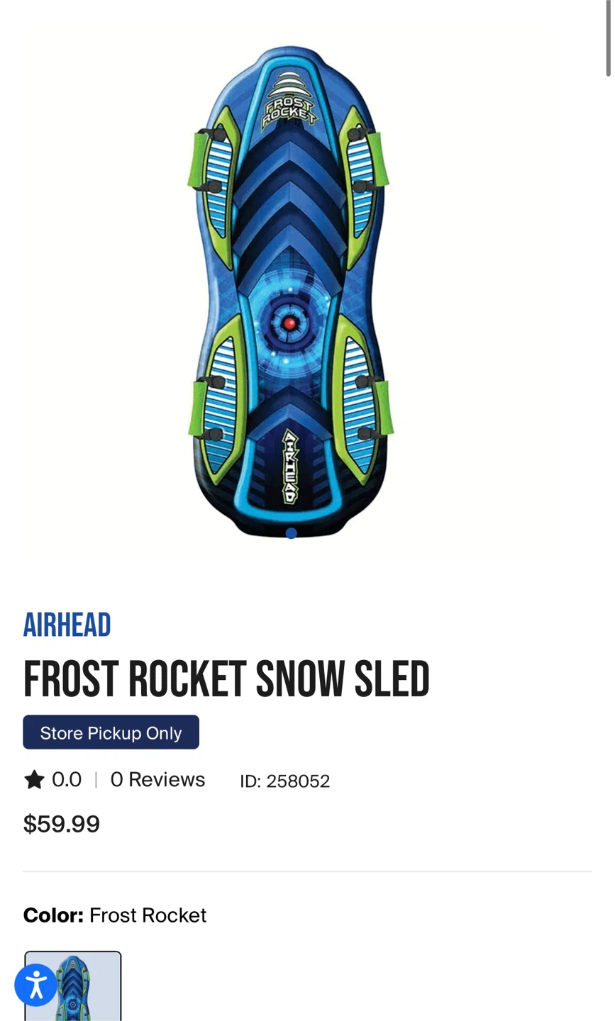 Yukon Frost Rocket Snow Sled - photo 2