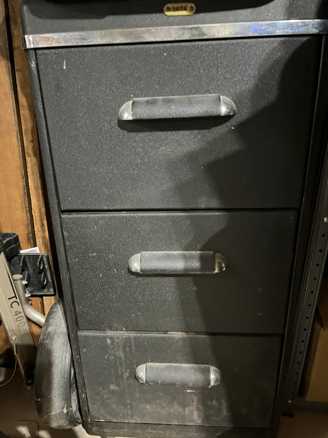 Black 3-Drawer Filing Cabinet