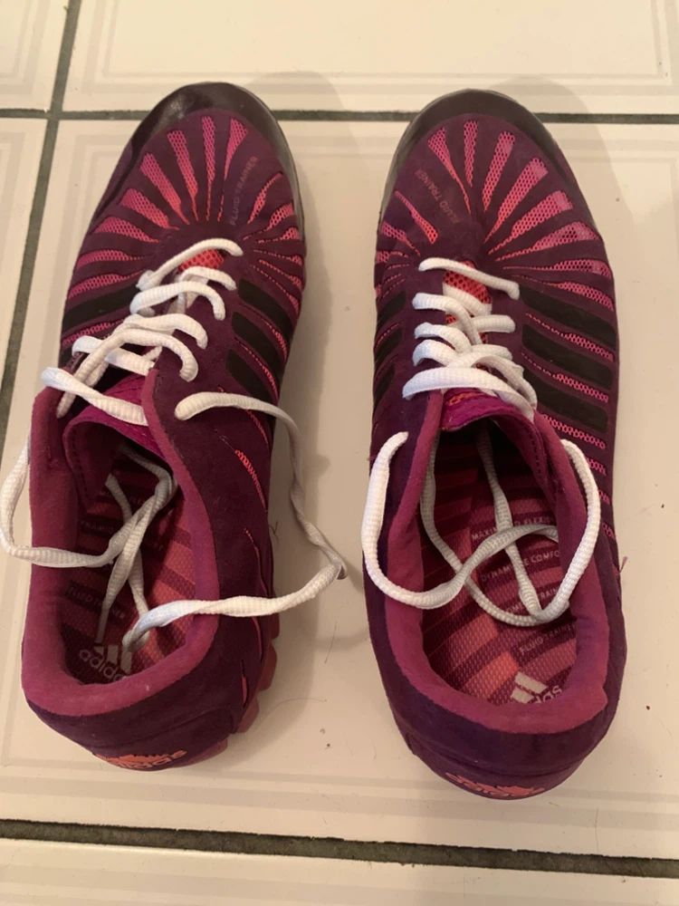 Adidas Women's Fluid Trainer Running Shoes Purple Pink