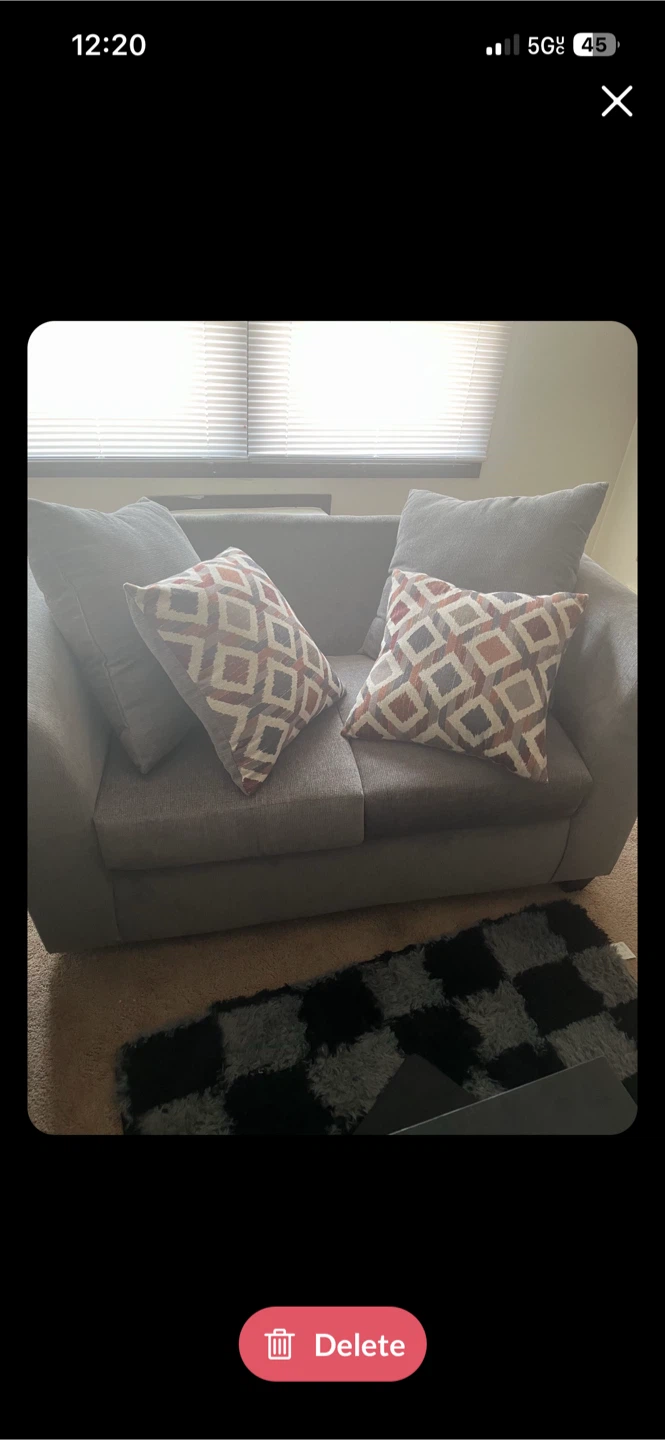 Grey Loveseat