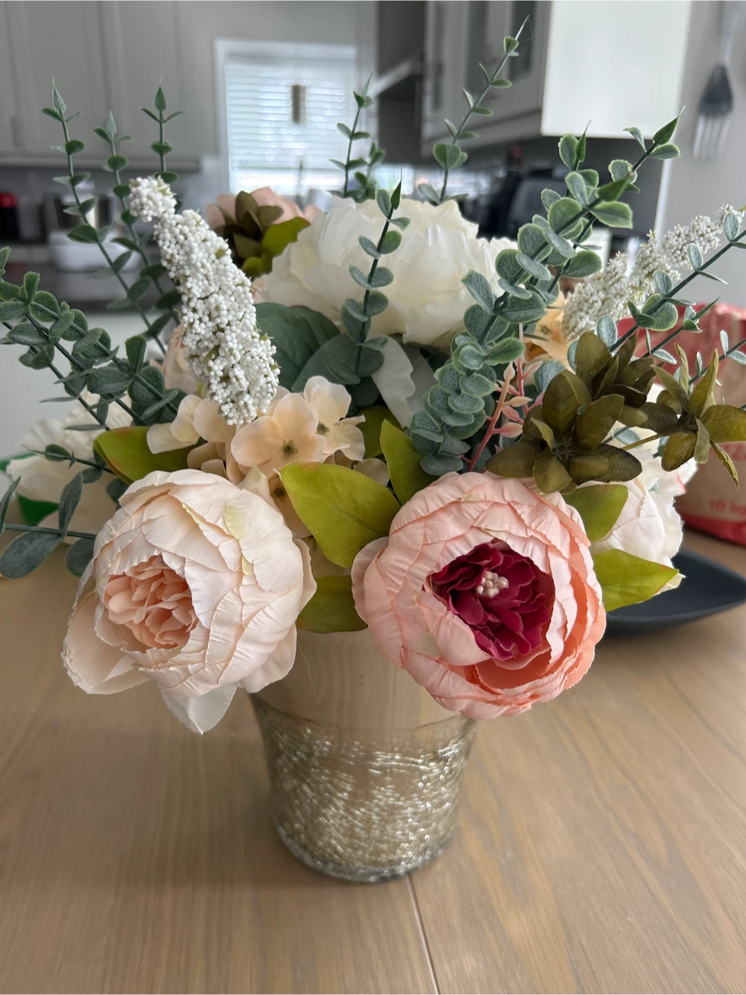 Artificial Flower Arrangement in Decorative Vase