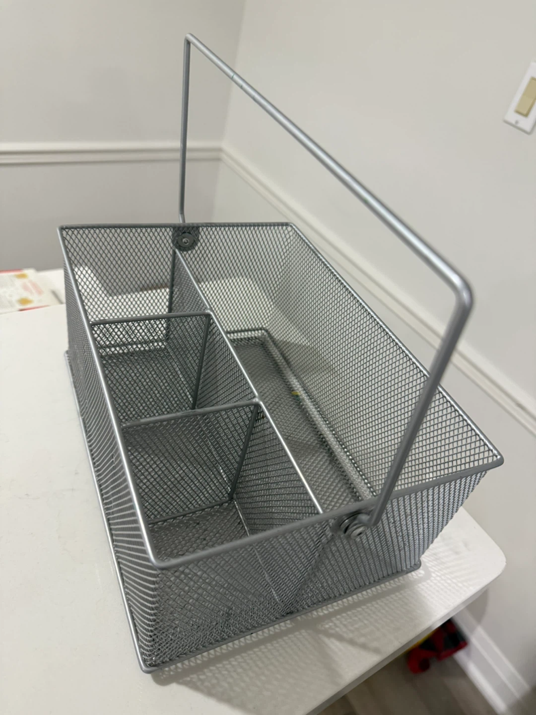 Grey Mesh Organizer Basket with Handle - photo 2