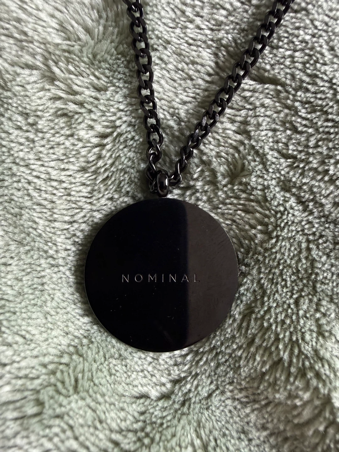 Nominal Black Pendant Necklace - photo 2