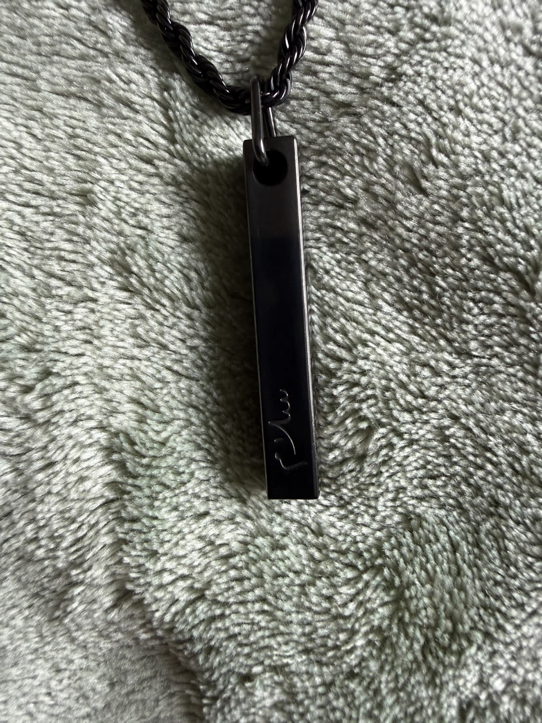 Black Bar Pendant Necklace - photo 2