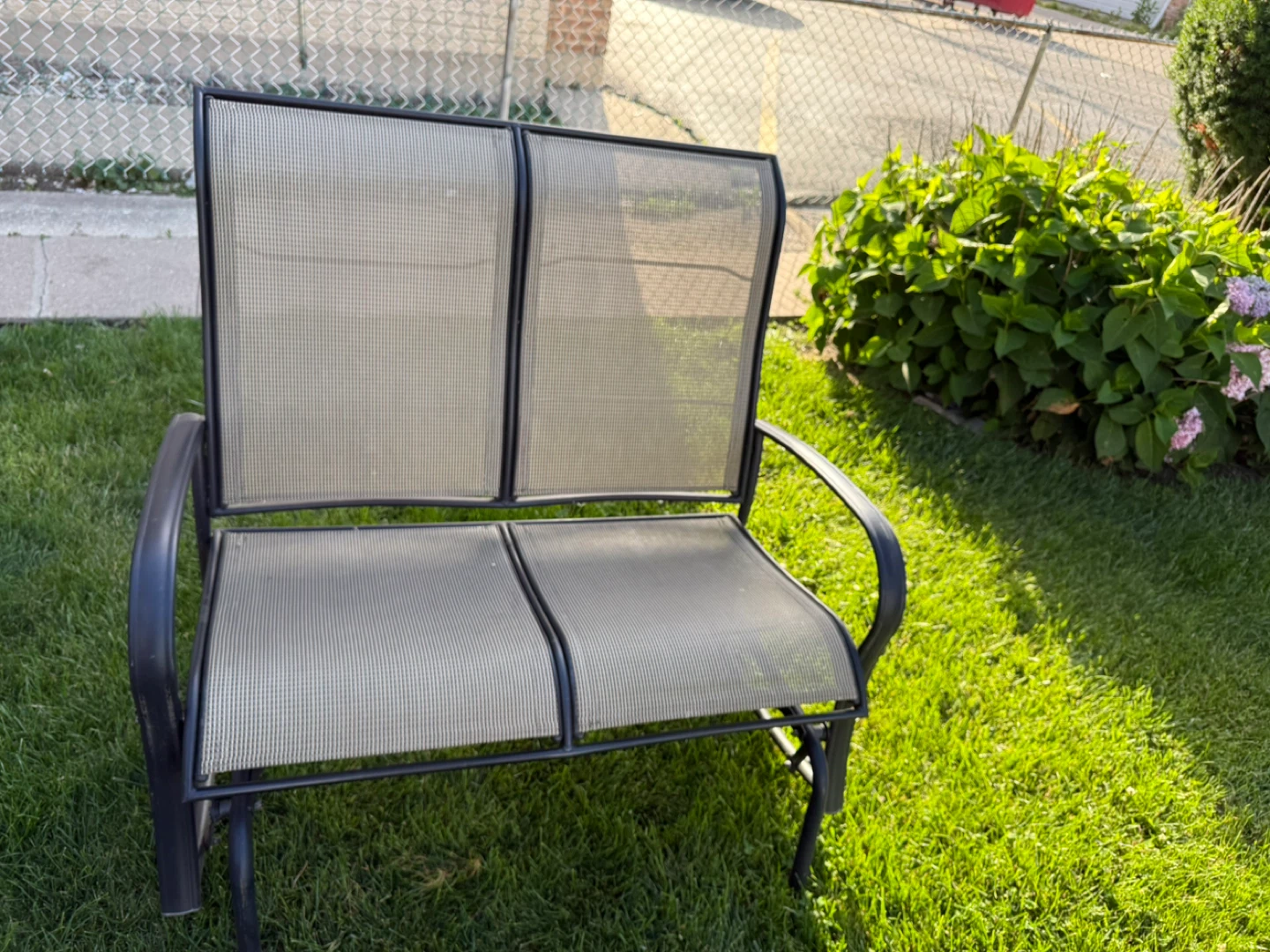 Glider Bench with Side Table. $100.00 or best offer - photo 5