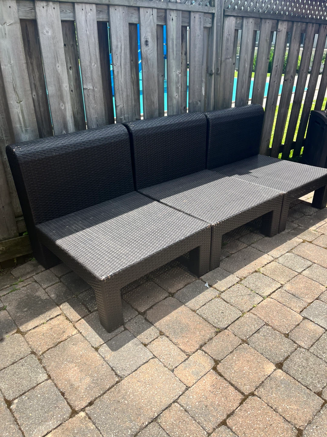 Dark Brown Rattan Modular Outdoor Seating Set - photo 3