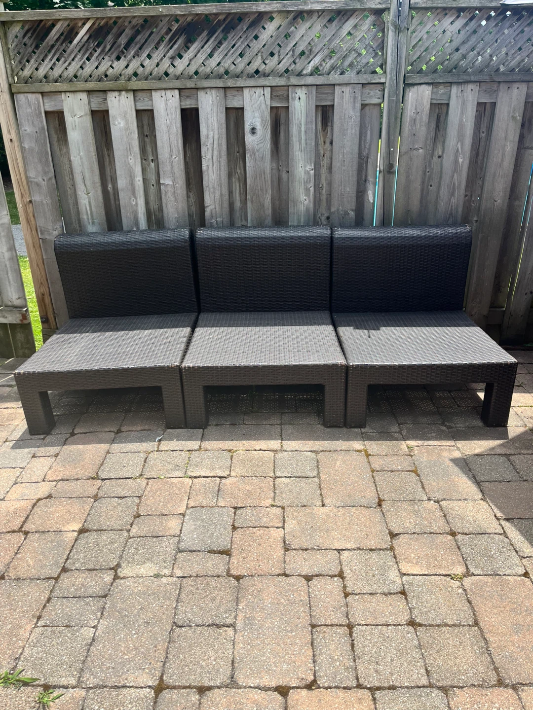 Dark Brown Rattan Modular Outdoor Seating Set