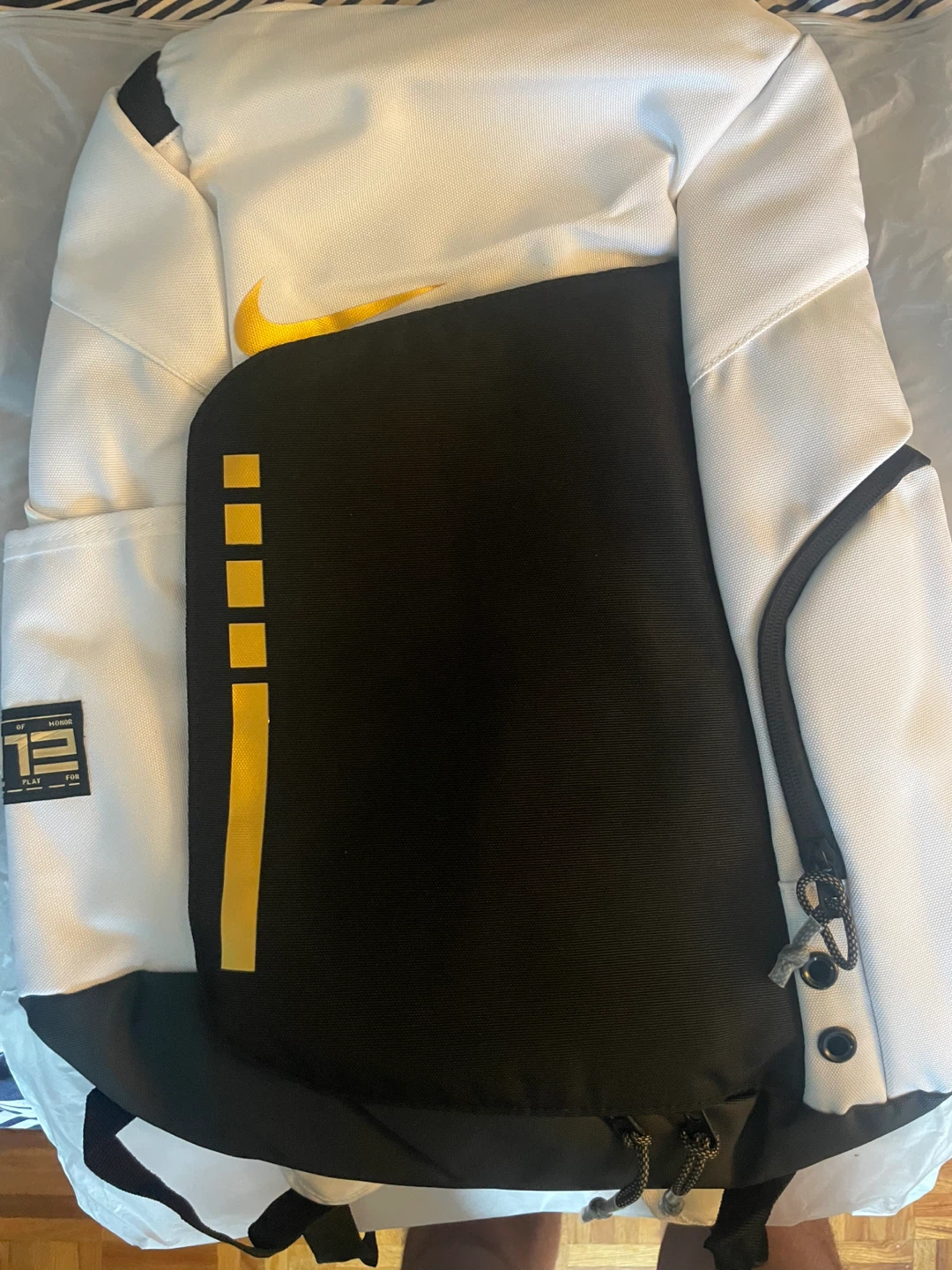 BRAND NEW Nike Elite Backpack - White and Gold