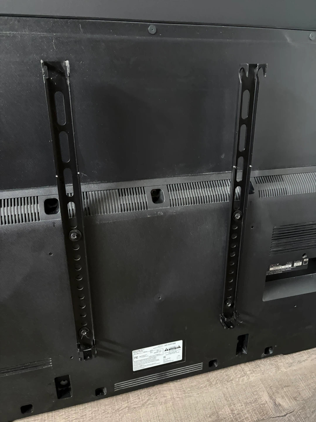 Sony 55 inch smart TV with mount to wall back set up - photo 5