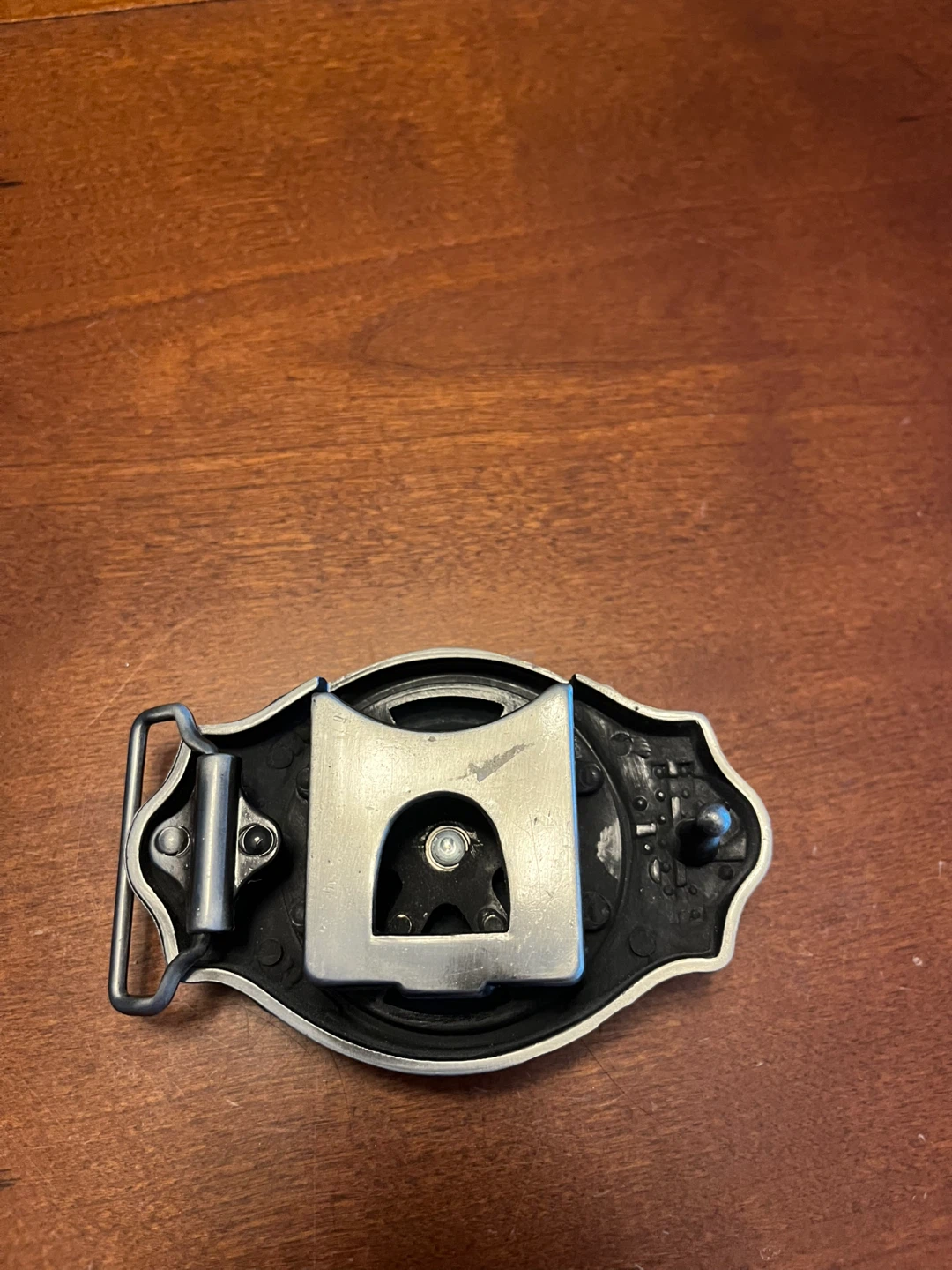 Spinning Dollar Sign Belt Buckle with Rhinestones - photo 2