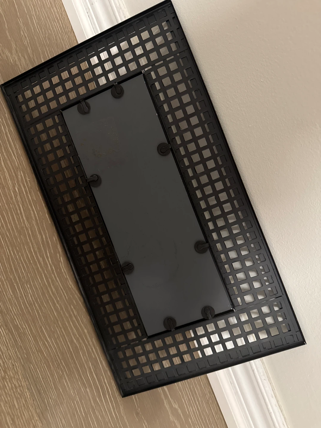 Black Metal Mirror with 2 Candle Holders - photo 3