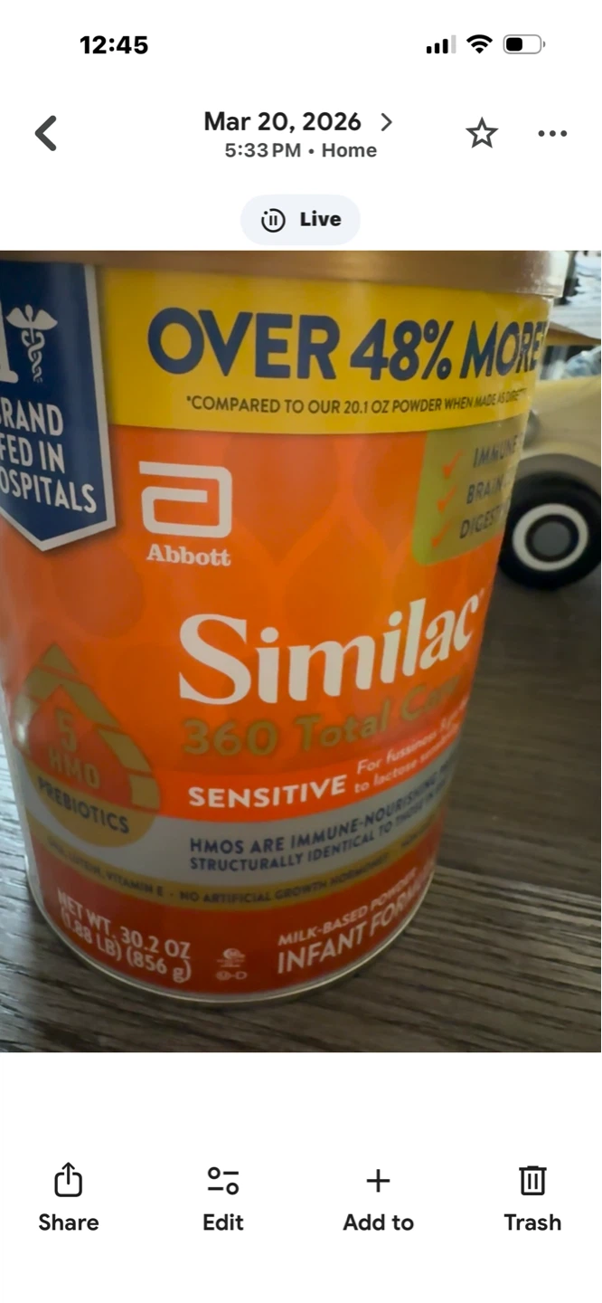 Similac 360 Total Care Sensitive Infant Formula - 30.2 oz
