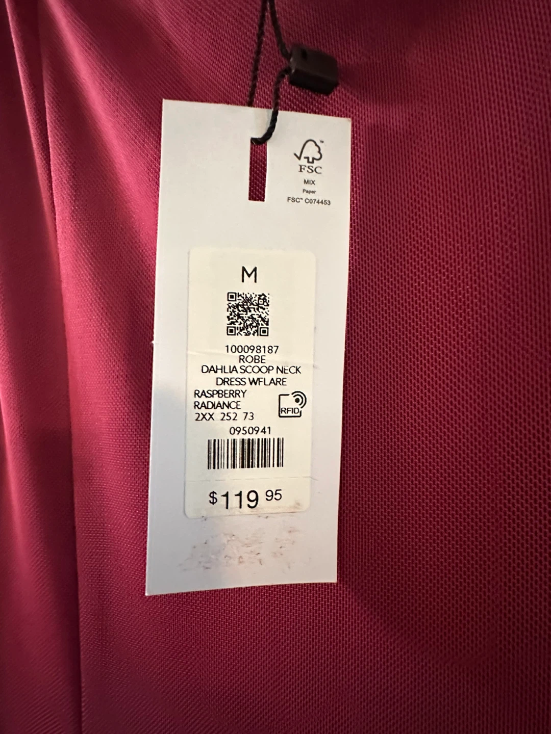 Brand new-Dynamite Clothing Dahlia Scoop Neck Dress - Raspberry - photo 5