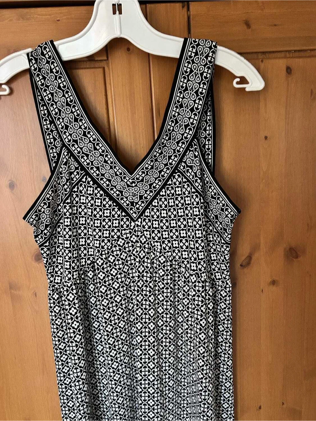NEW Maxi Dress Black & White Geometric Print - photo 3