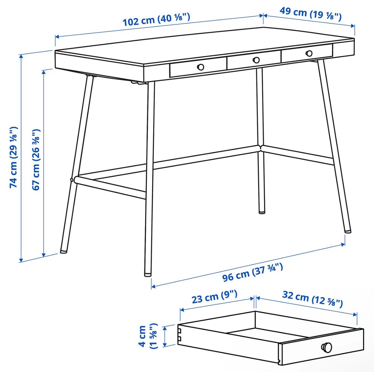 IKEA LILLASEN Desk - Pristine condition - photo 2