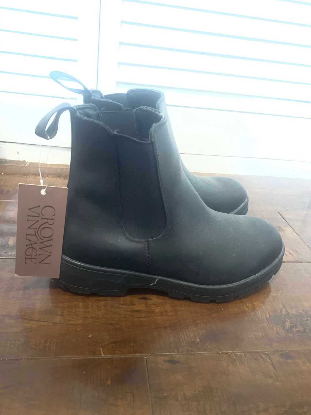 Crown Vintage Black Waterproof Chelsea Boots