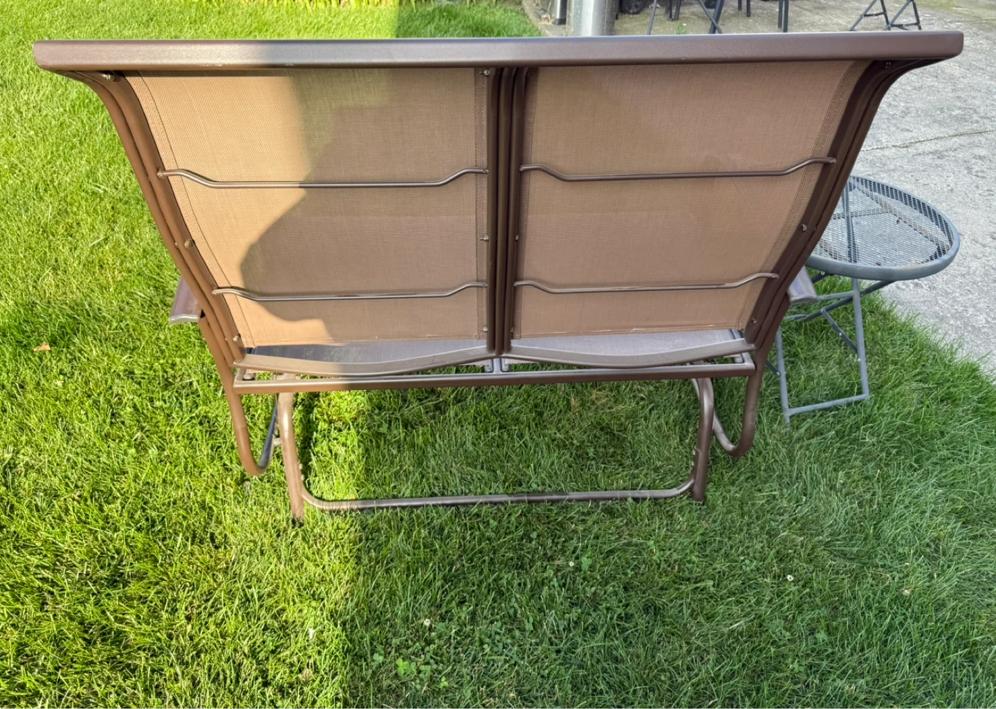 Bronze Metal Glider with Side Table. $130.00 or best offer - photo 4