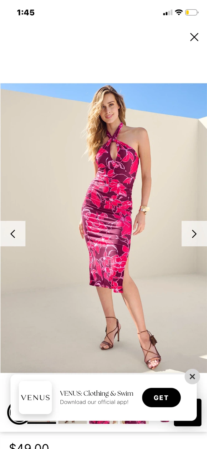Venus floral halter body con dress size m - photo 2