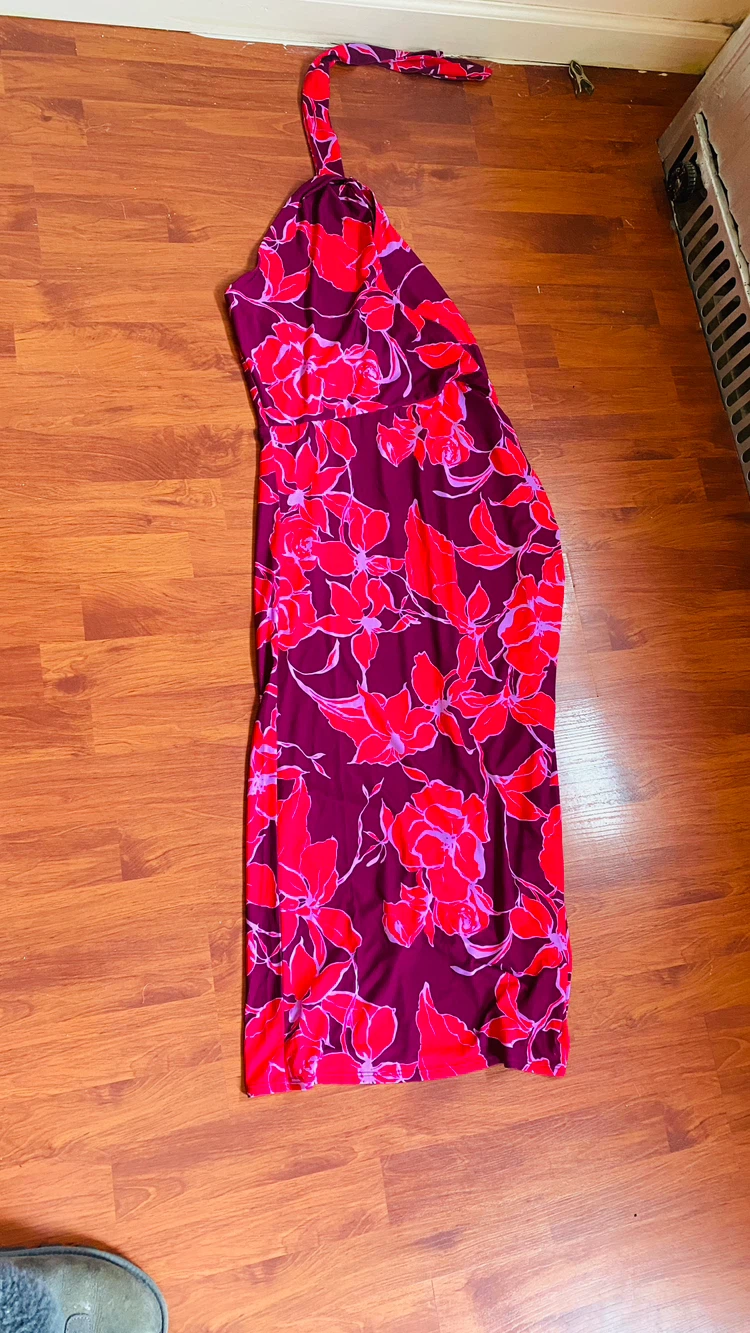 Venus floral halter body con dress size m - photo 4