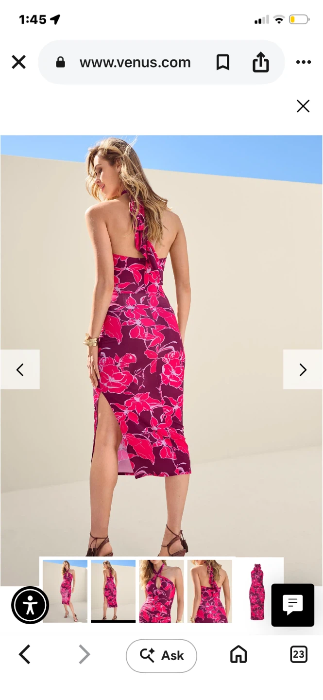 Venus floral halter body con dress size m - photo 5