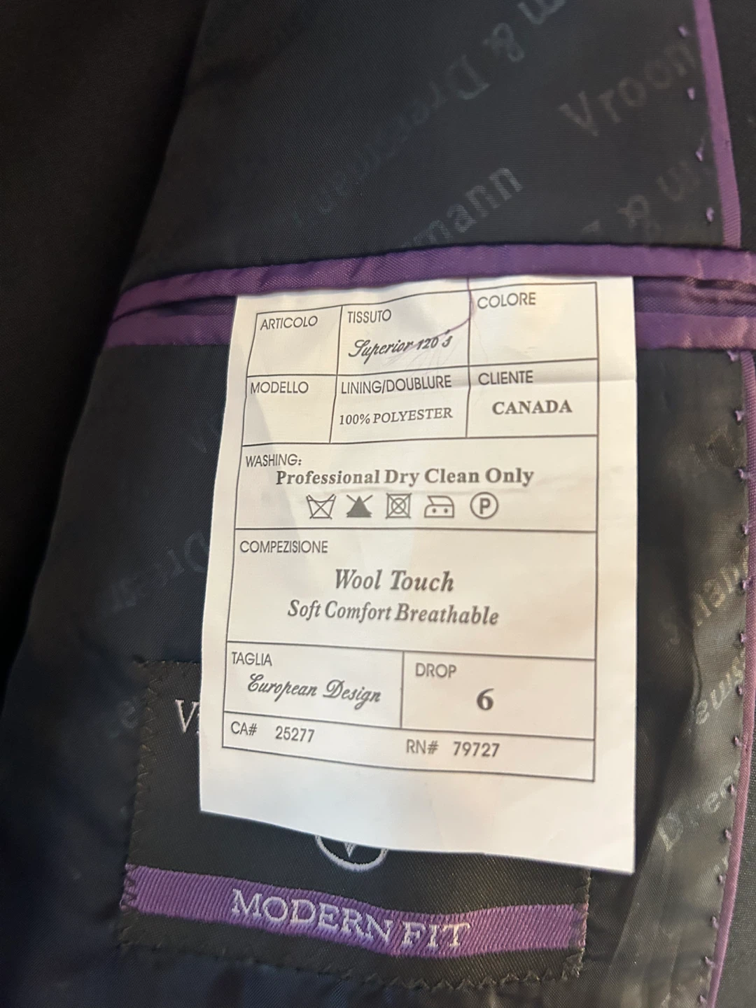 NEW Vroom & Dreesmann Men Suit (US 42R) - photo 5