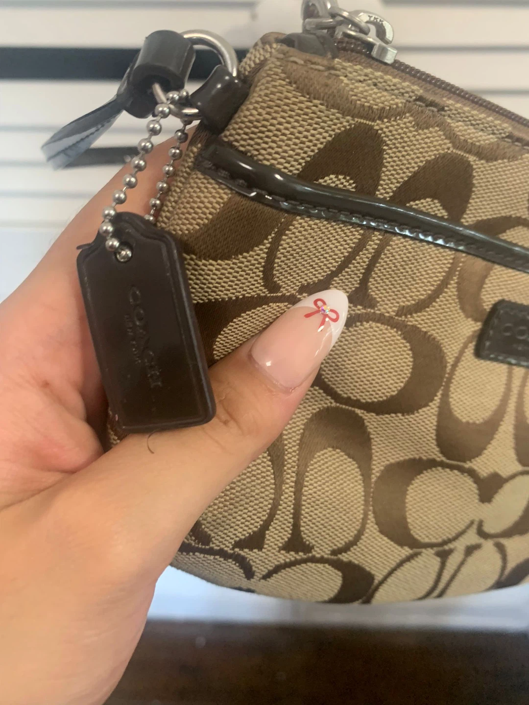 Coach Monogram Wristlet Pouch - photo 3