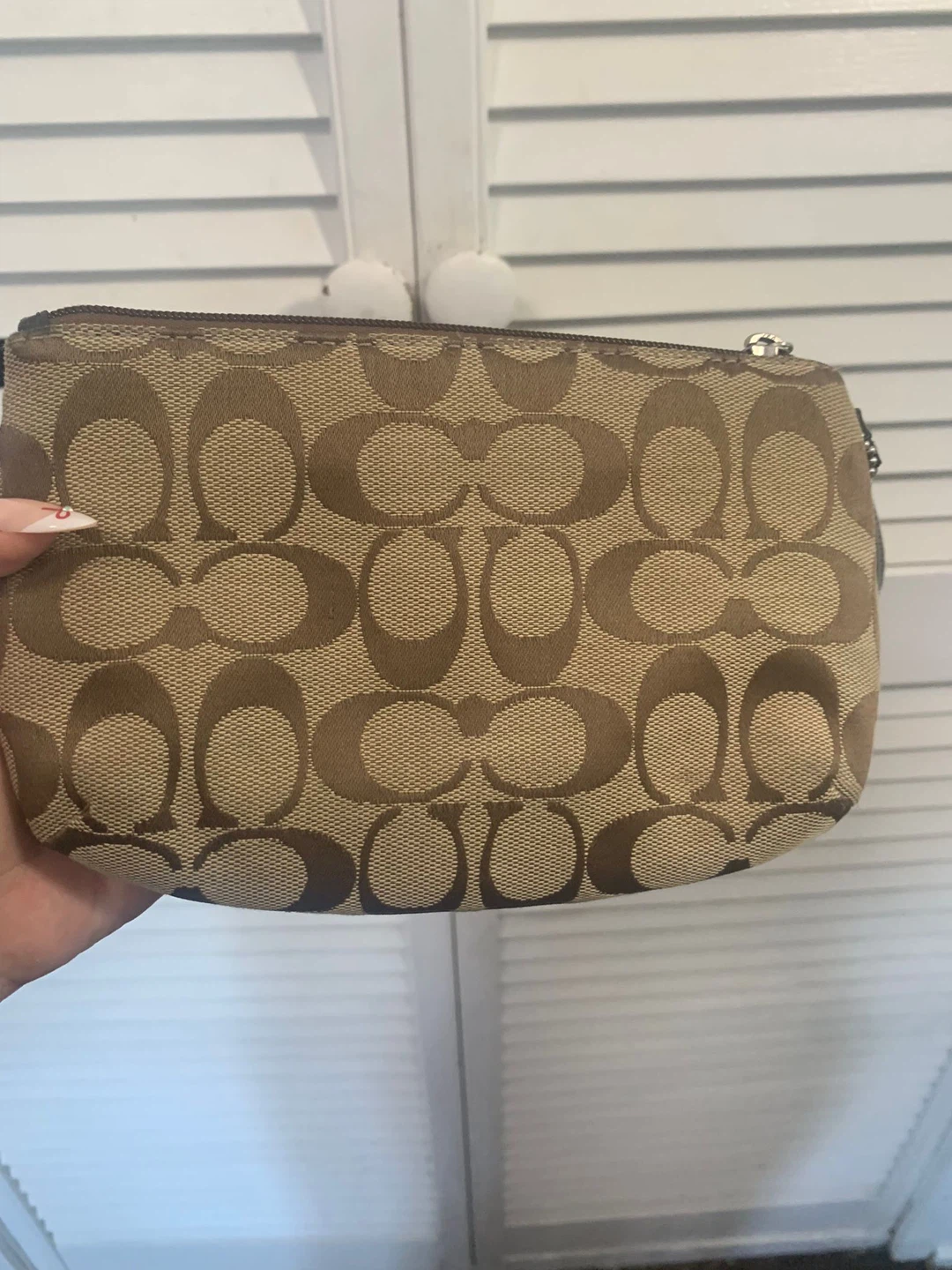 Coach Monogram Wristlet Pouch - photo 4