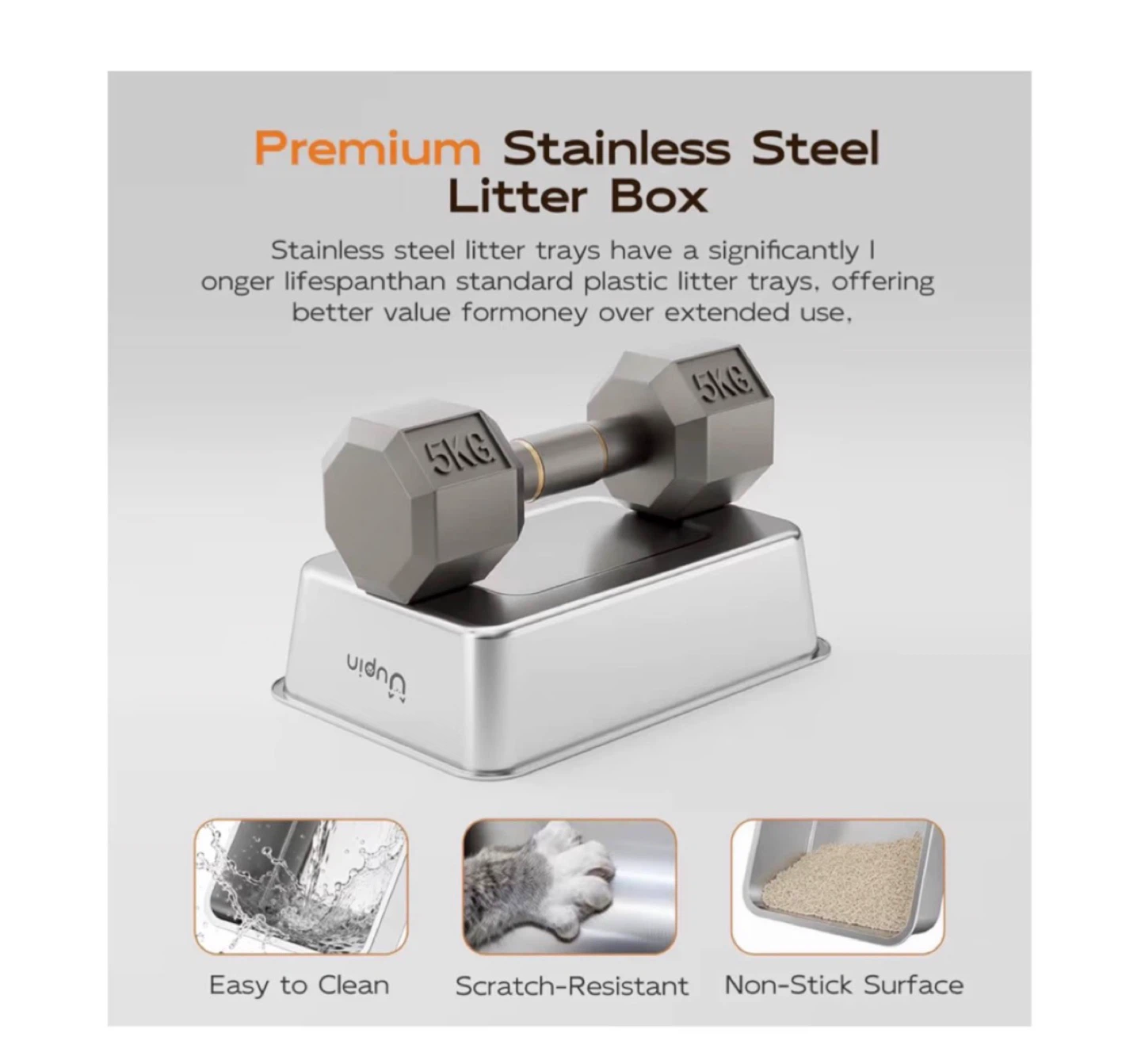 Brand new Stainless Steel Litter Box - Extra Large XXL - photo 5
