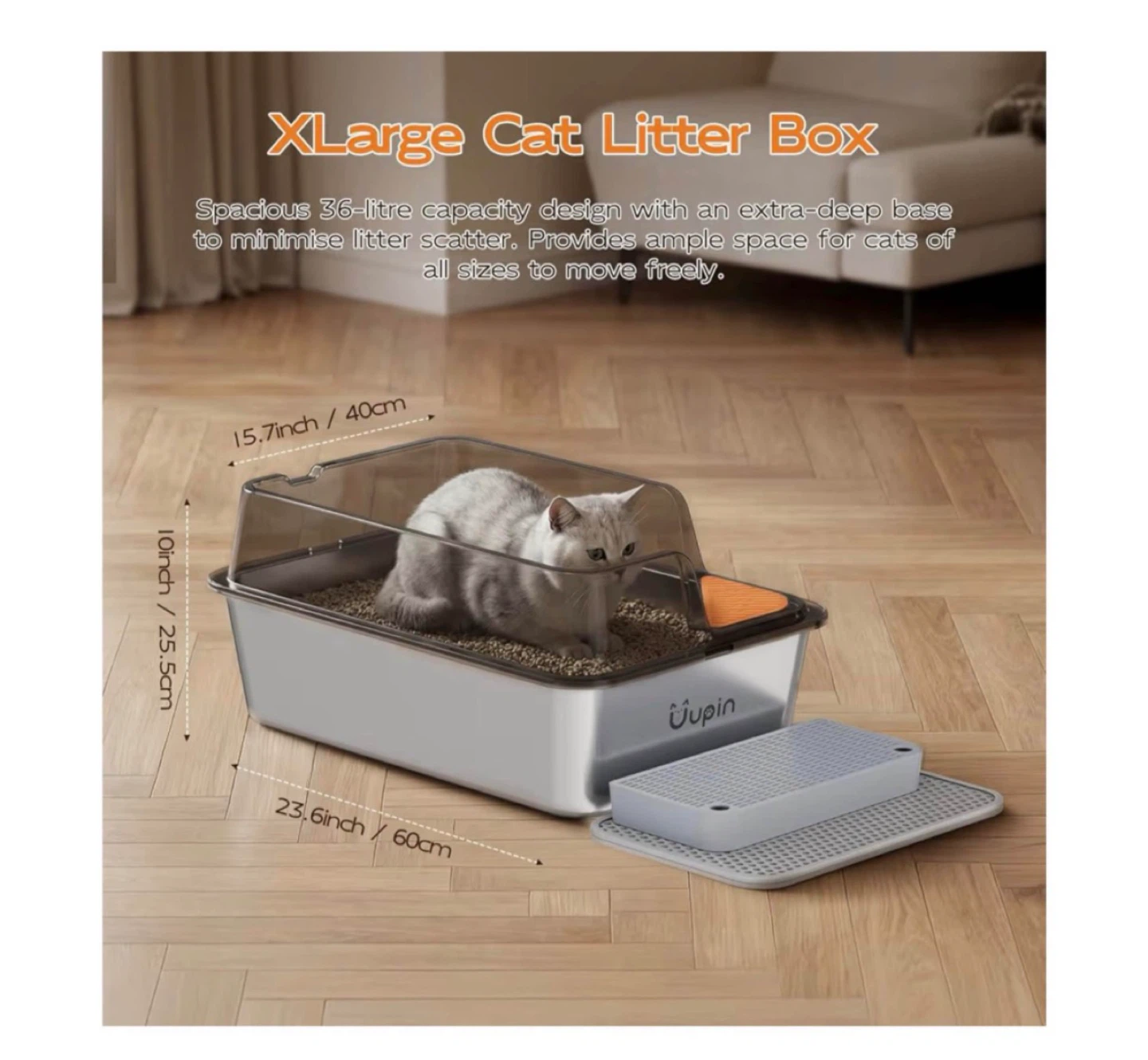 Brand new Stainless Steel Litter Box - Extra Large XXL - photo 3