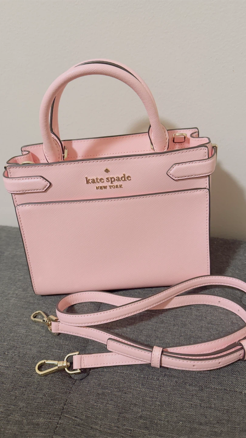 Kate Spade Chalk Pink Leather Satchel Bag with Gold Hardware - photo 2