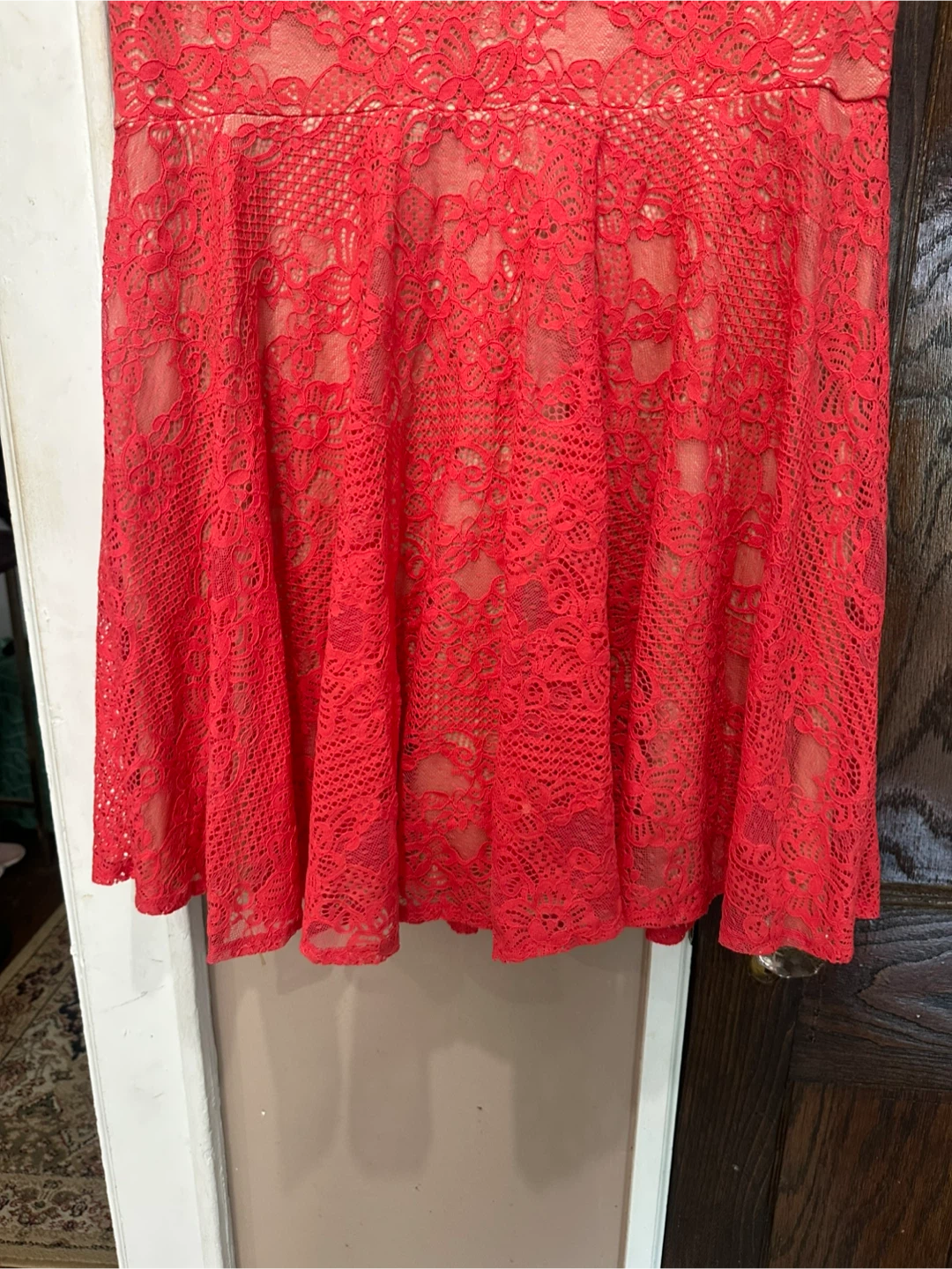 Danny and Nicole Coral Lace Fit and Flare Dress - photo 2