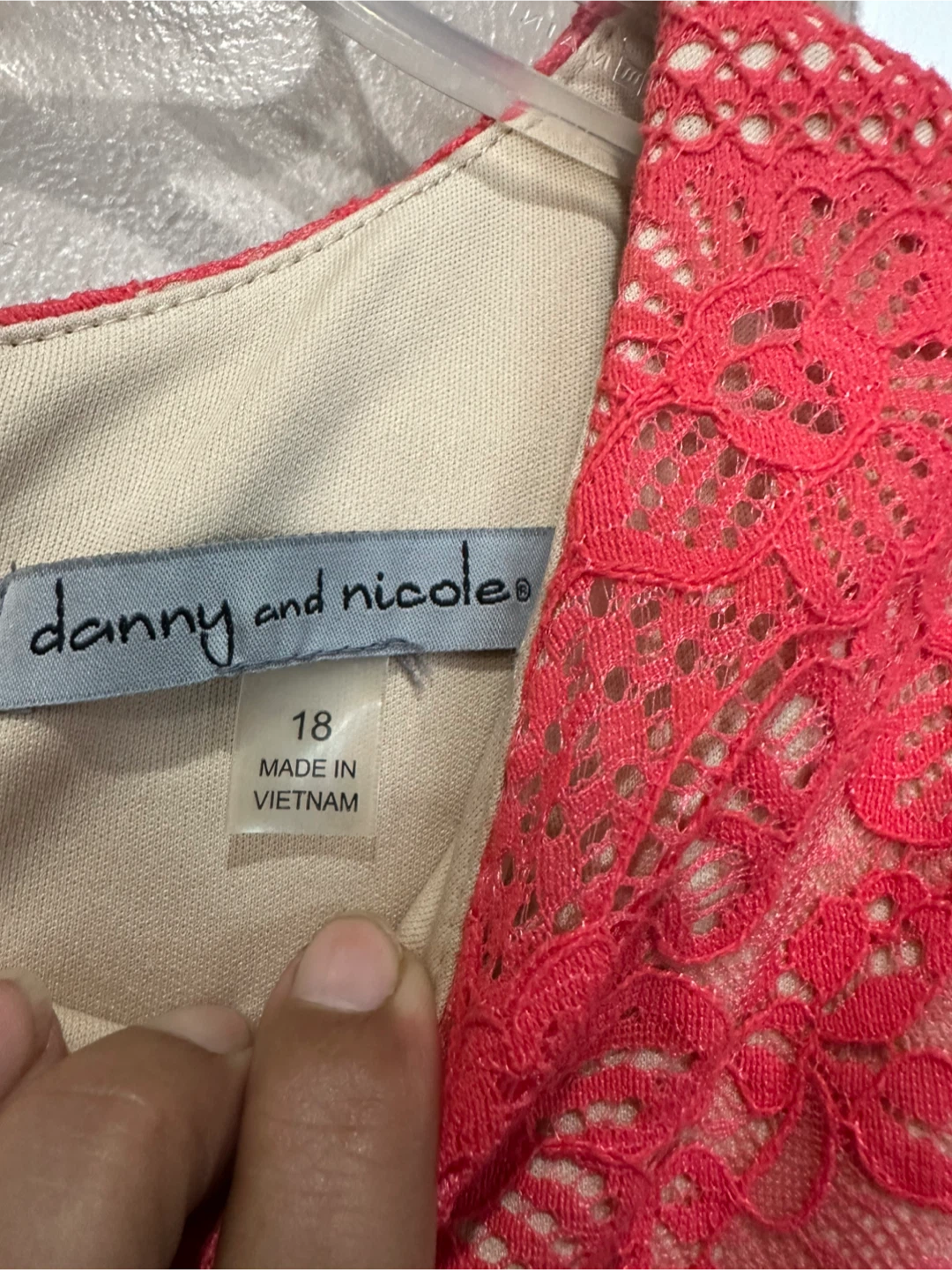 Danny and Nicole Coral Lace Fit and Flare Dress - photo 3