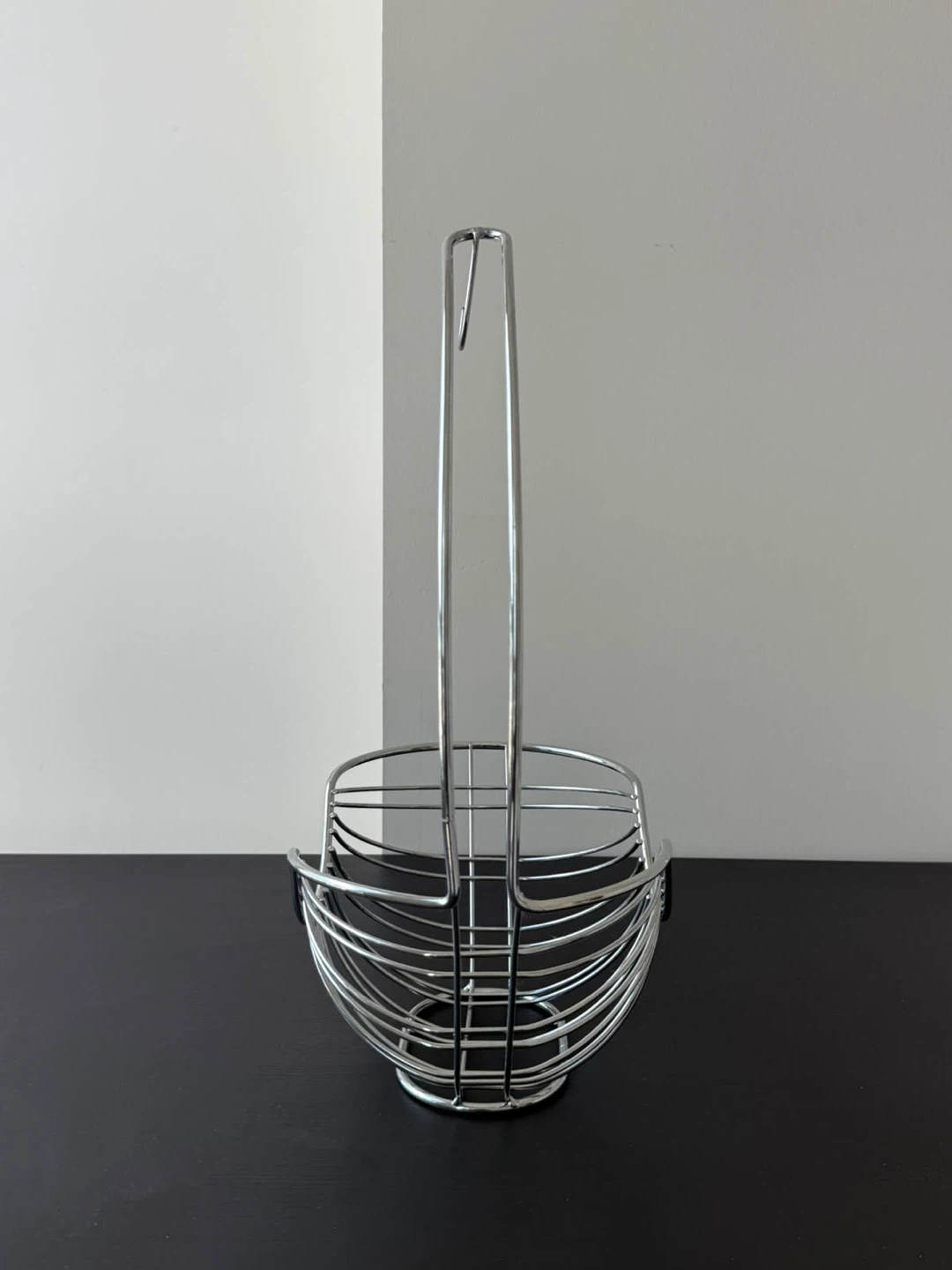Silver Metal Wire Fruit Bowl with Hook - photo 3
