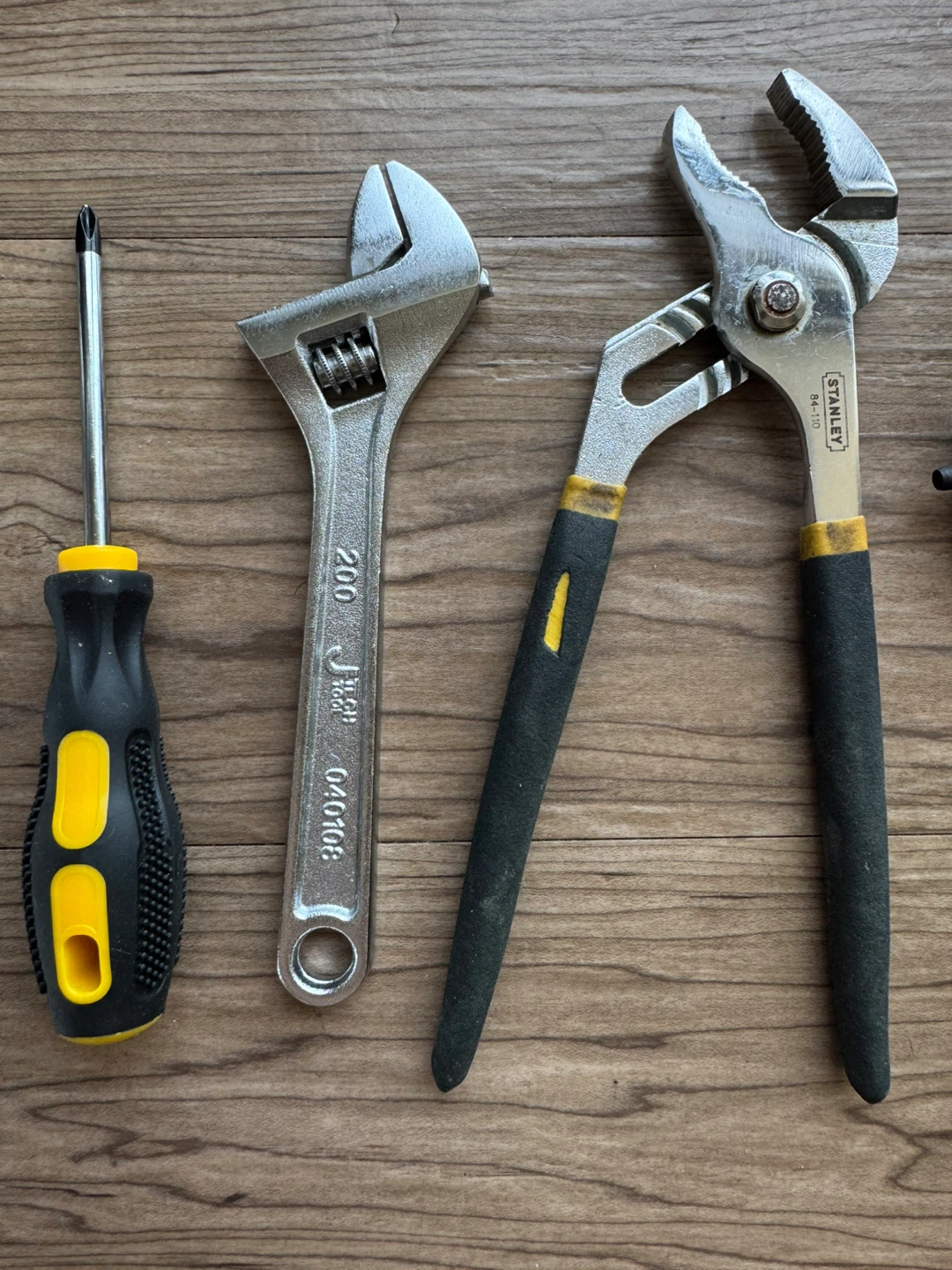 Assorted Tools: Stanley Pliers, Wrench, Screwdriver, Hole Punch - photo 2