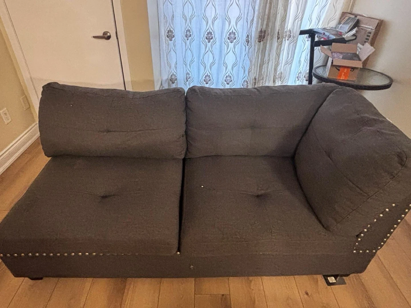 Dark Grey Loveseat Sofa