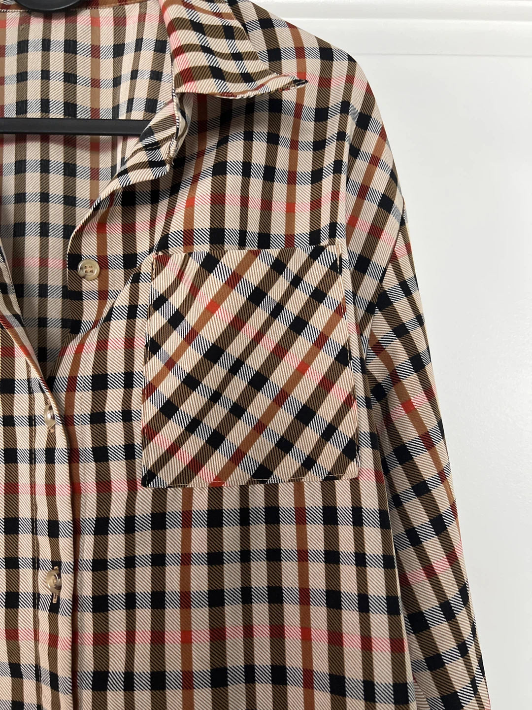 Long Sleeve Plaid Button-Up Shirt - photo 2
