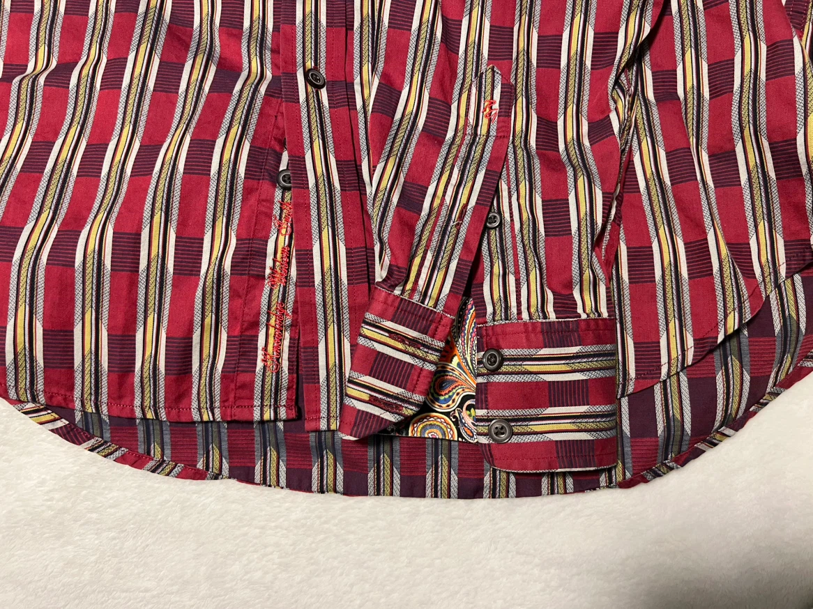 Robert Graham Men’s Geometric Striped Long Sleeve Dress Shirt - photo 4