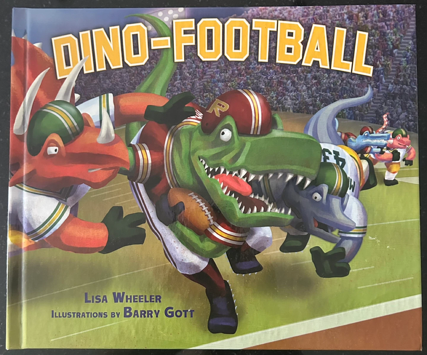 Three Books: Dino-Football and Dino-Hockey Books