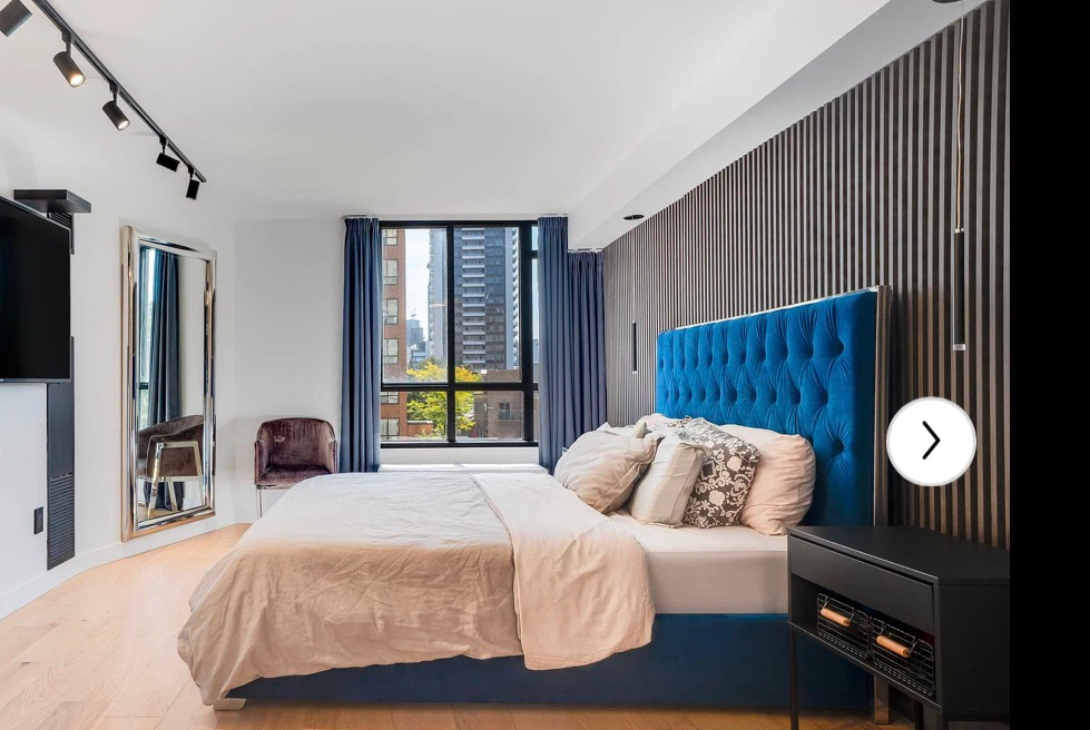 Blue Tufted Velvet King Bed Frame with Headboard