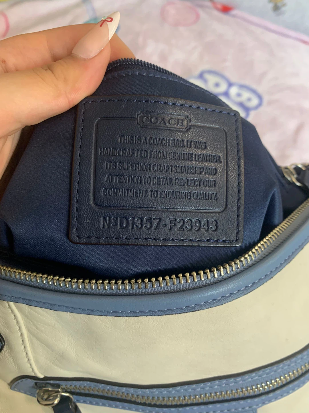 Coach Cream & Blue Leather Crossbody Bag - photo 3