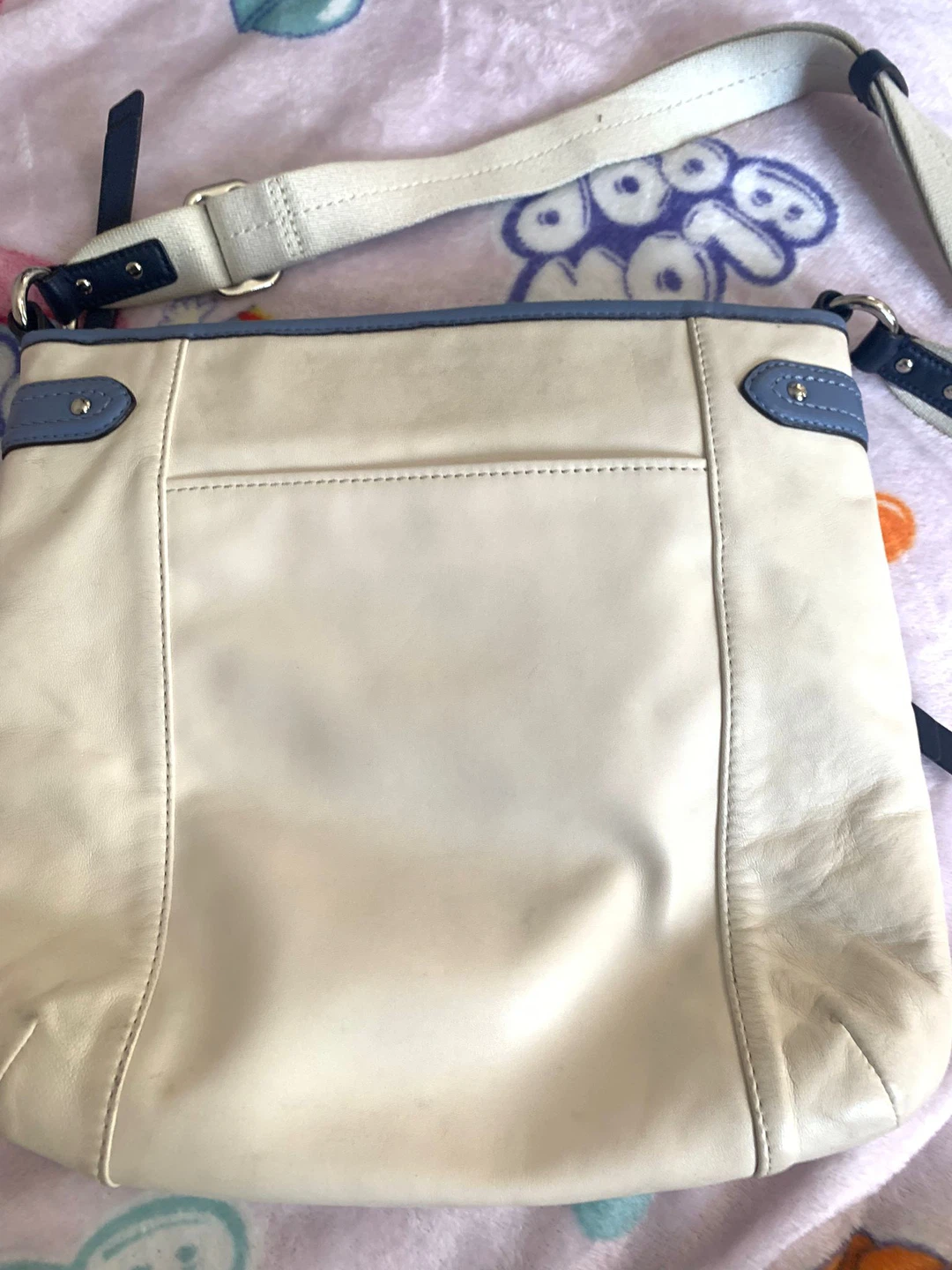 Coach Cream & Blue Leather Crossbody Bag - photo 4