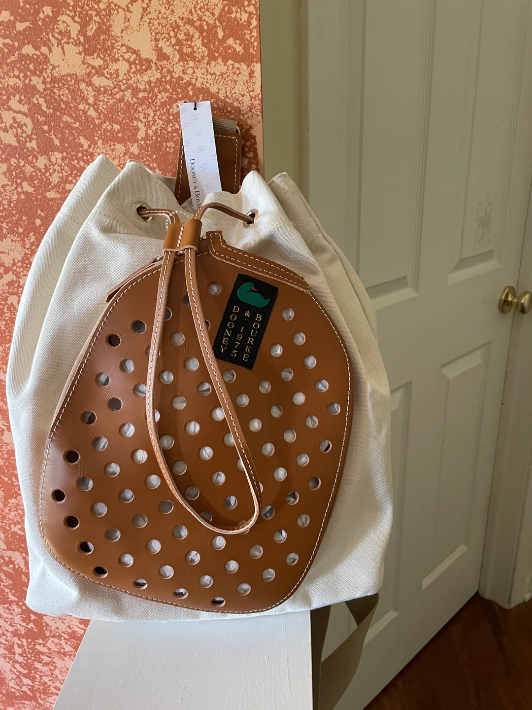 Dooney & Bourke Canvas Bucket Bag with Leather Pouch - photo 2