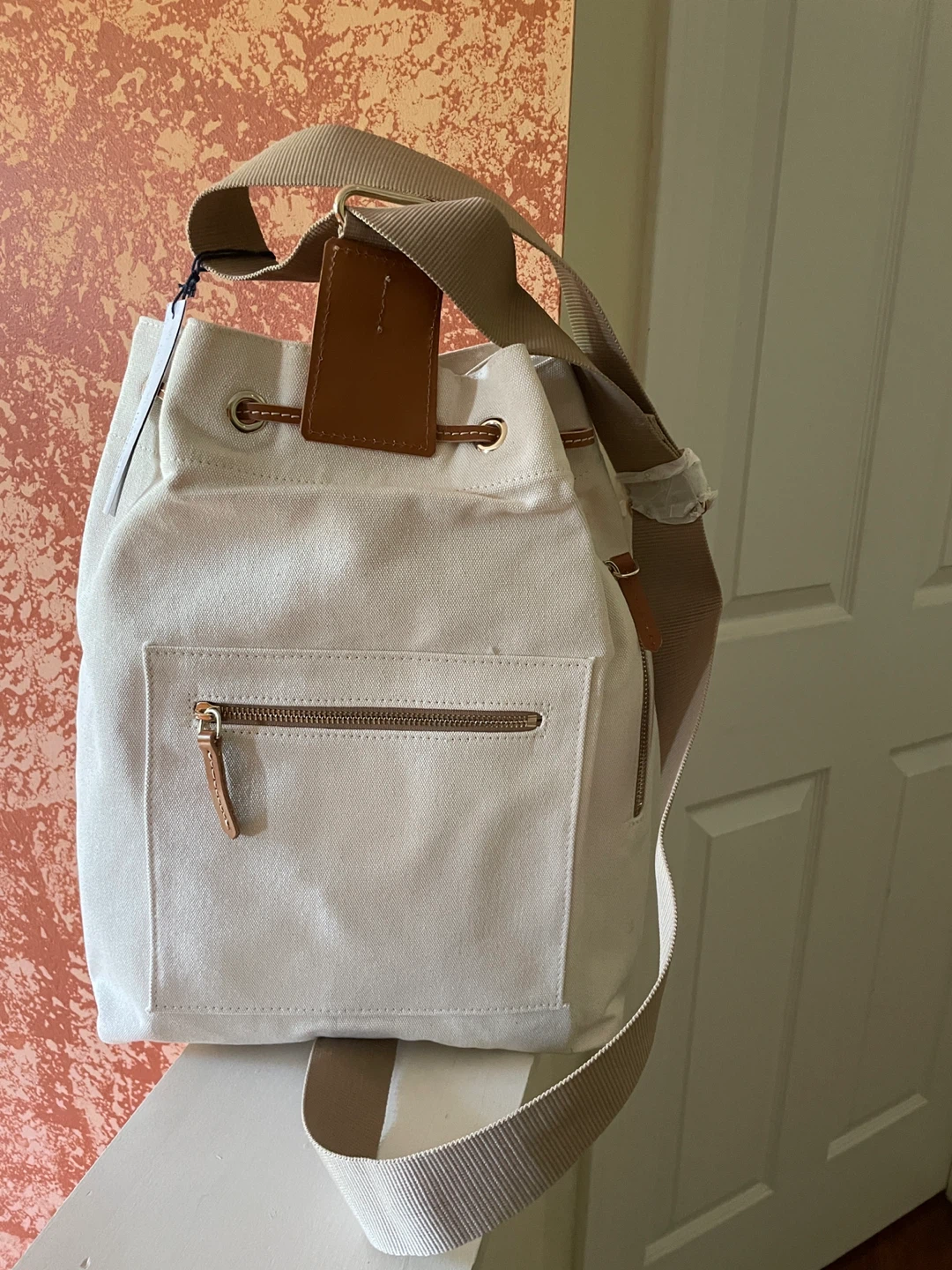 Dooney & Bourke Canvas Bucket Bag with Leather Pouch - photo 4